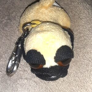 COPY - RUSS BERRIE PUG KEYCHAIN CHARM GOOD CONDITION